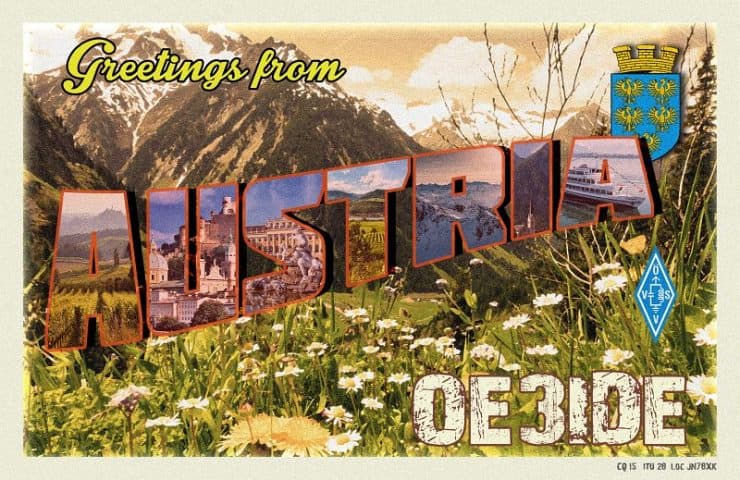 OE3IDE Vintage QSL Card